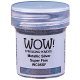 WOW Embossingpulver 15ml, Metallics, Farbe: Metallic Silver Superfine
