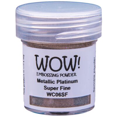WOW Embossingpulver 15ml, Metallics, Farbe: Metallic Platinum Superfine