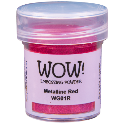 WOW Embossingpulver 15ml, Metalline, Farbe: Red