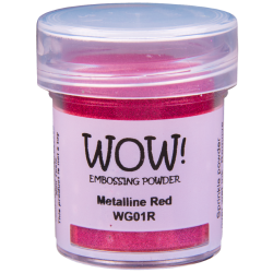 WOW Embossingpulver 15ml, Metalline, Farbe: Red