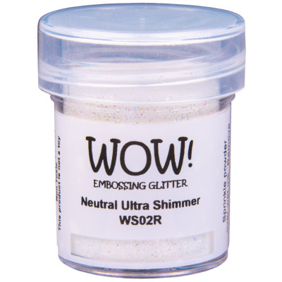 WOW Embossingpulver 15ml, Glitters, Farbe: Neutral Ultra Shimmer Translucent