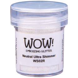WOW Embossingpulver 15ml, Glitters, Farbe: Neutral Ultra Shimmer Translucent