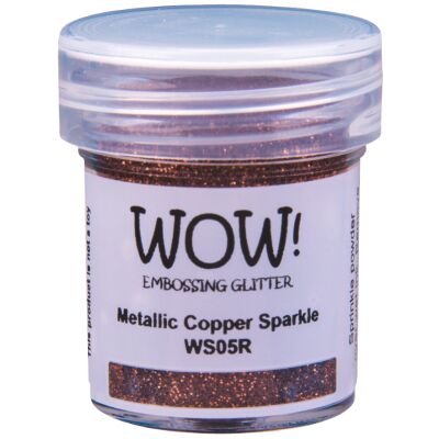 WOW Embossingpulver 15ml, Glitters, Farbe: Metallic Copper Sparkle