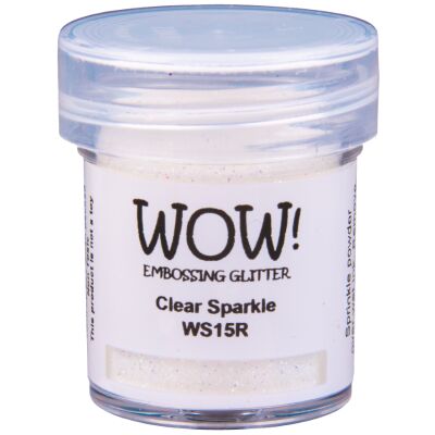 WOW Embossingpulver 15ml, Glitters, Farbe: Clear Sparkle Translucent