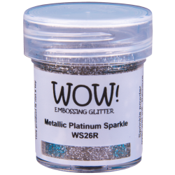 WOW Embossingpulver 15ml, Glitters, Farbe: Metallic Platinum Sparkle