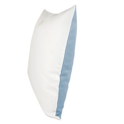 Sublimierbares Kissen mit leichter Struktur, 40x40, Farbe: weiß/himmelblau