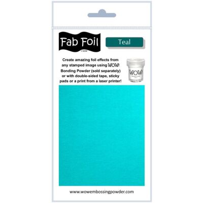 FabFoil von WOW, Heat Foil (hitzereagierende Folie) für Papier, Farbe: Teal