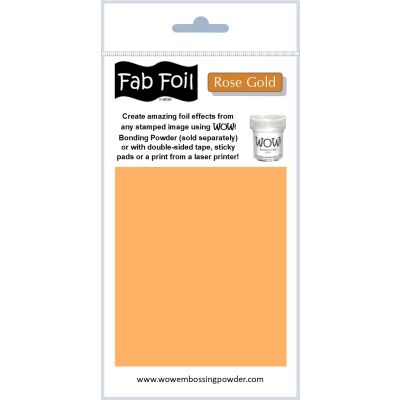 FabFoil von WOW, Heat Foil (hitzereagierende Folie) für Papier, Farbe: Rose Gold