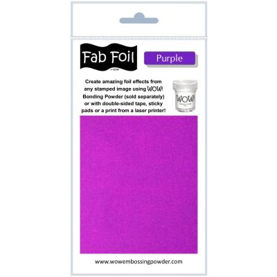 FabFoil von WOW, Heat Foil (hitzereagierende Folie) für Papier, Farbe: Purple