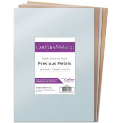 Crafter´s Companion Centura Metallic, A4, 310g, 36 Blatt,...