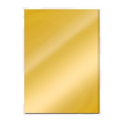 Tonic Studios Craft Perfect, Mirror Card Satin, A4, 5x 250g, Gold Pearl