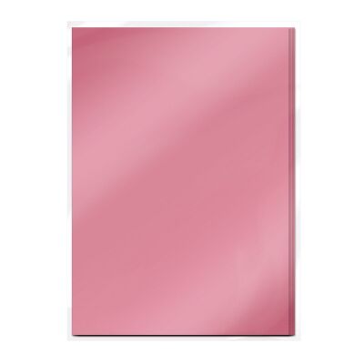 Tonic Studios Craft Perfect, Mirror Card Satin, A4, 5x 250g, Pink Chiffon
