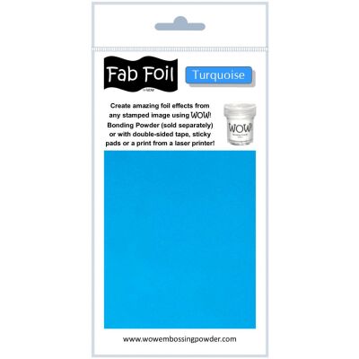 FabFoil von WOW, Heat Foil (hitzereagierende Folie) für Papier, Farbe: Turquoise