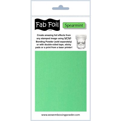 FabFoil von WOW, Heat Foil (hitzereagierende Folie) für Papier, Farbe: Spearmint