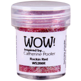 WOW Embossingpulver 15ml, Glitters, Farbe: Rockin Red Translucent