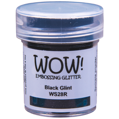 WOW Embossingpulver 15ml, Glitters, Farbe: Black Glint Translucent