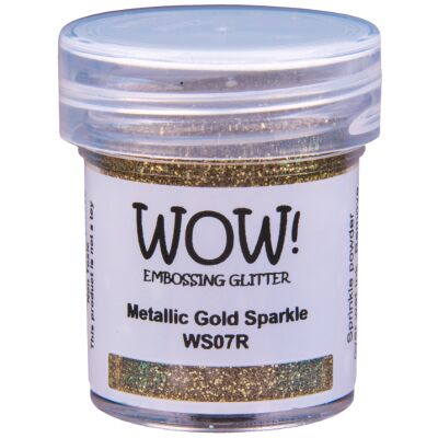 WOW Embossingpulver 15ml, Glitters, Farbe: Metallic Gold Sparkle Opaque