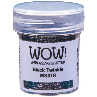 WOW Embossingpulver 15ml, Glitters, Farbe: Black Twinkle Translucent