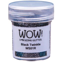 WOW Embossingpulver 15ml, Glitters, Farbe: Black Twinkle...