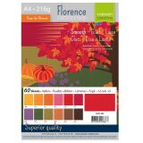 Florence Cardstock smooth Multipack, A4, 216g, 12x5 Blatt: Autumn