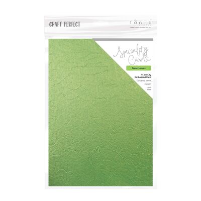Tonic Studios Craft Perfect, Speciality Papers, A4, 5x 230g Green Leaves