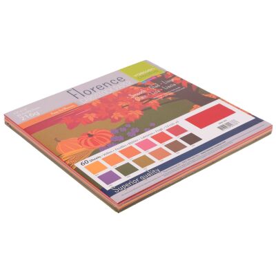 Florence Cardstock smooth 30,5x30,5 Multipack, 216g, 12x5 Blatt: Autumn