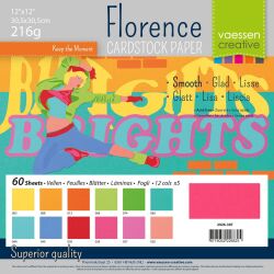 Florence Cardstock smooth 30,5x30,5 Multipack, 216g, 12x5...