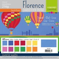Florence Cardstock smooth 30,5x30,5 Multipack, 216g, 12x5...