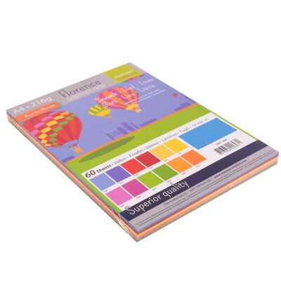 Florence Cardstock smooth Multipack, A4, 216g, 12x5 Blatt: Primary