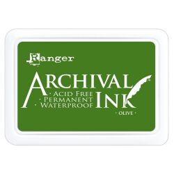 Archival Ink Stempelkissen von Ranger, Farbe: olive