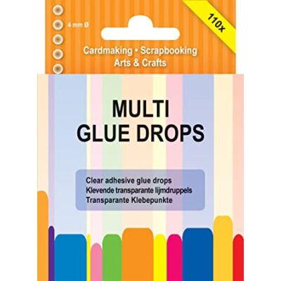 Multi Glue Drops JeJe, doppelseitige Klebepunkte transparent, 4mm, 110 Stk.