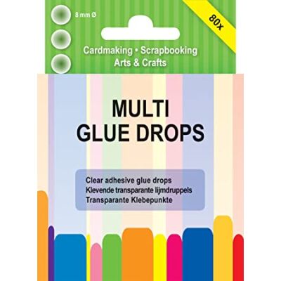 Multi Glue Drops JeJe, doppelseitige Klebepunkte transparent, 8mm, 80 Stk.