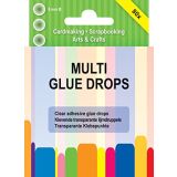 Multi Glue Drops JeJe, doppelseitige Klebepunkte transparent, 8mm, 80 Stk.
