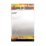 Ranger/Tim Holtz Alcohol Ink Cardstock, 5 x 7 Inch, 10 Blatt, brushed silver
