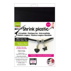 Shrink Plastic, Schrumpffolie, A4, 4 Blatt, Farbe: schwarz