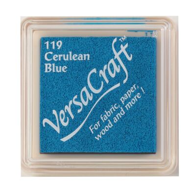 Tsukineko VersaCraft Stempelkissen speziell für Stoff, small, cerulean blue
