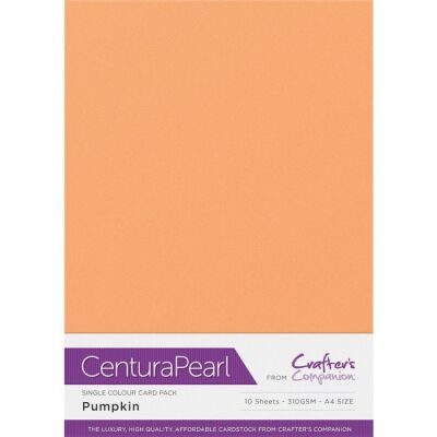 Crafter´s Companion Centura Pearl, A4, 310g, 10 Blatt, Farbe: Pumpkin