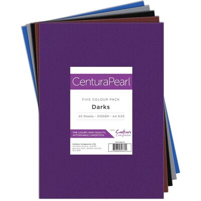 Crafter´s Companion Centura Pearl, A4, 310g, 40 Blatt Set, Farbe: Darks