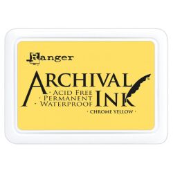 Archival Ink Stempelkissen von Ranger, Farbe: chrome yellow