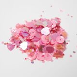 Sizzix Sequins & Beads, Paillietten und Perlenset, 5 x 5g, Cherry Blossom