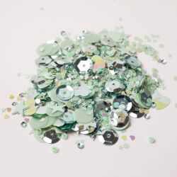 Sizzix Sequins & Beads, Paillietten und Perlenset, 5 x 5g, Green Tea
