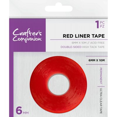 Crafter´s Companion Red Liner Tape, doppelseitig, ultra clear, 6mm x 10m