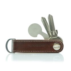 Keykeepa Schlüsselorganizer Leder Loop Mocca Brown für 7 Schlüssel Braun