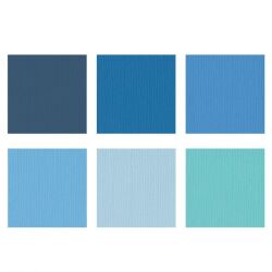 Florence Cardstock texture Multipack, 30,5x30,5, 216g, 24 Blatt, Farbe: aquablue
