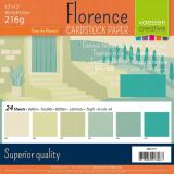 Florence Cardstock texture Multipack, 30,5x30,5, 216g, 24 Blatt, Farbe: light green