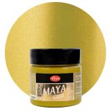 MAYA Gold von Viva Decor, glänzende Effektfarbe auf Wasserbasis, 45ml, Alt-Gold