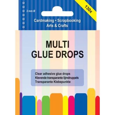 Multi Glue Drops JeJe, doppelseitige Klebepunkte transparent, 2mm, 130 Stk.