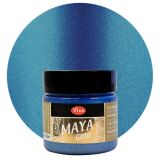 MAYA Gold von Viva Decor, glänzende Effektfarbe auf Wasserbasis, 45ml, Blau