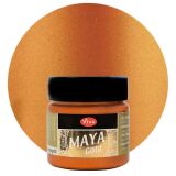 MAYA Gold von Viva Decor, glänzende Effektfarbe auf Wasserbasis, 45ml, Orangegold