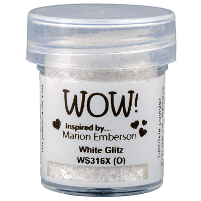 WOW Embossingpulver 15ml, Glitters, Farbe: White Glitz